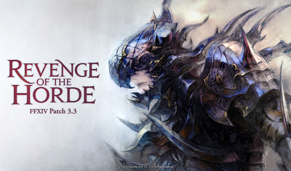 นักรบแห่งแสงและพันธมิตร กำลังต่อสู้กับมังกร Nidhogg (ในร่าง Estinien) ในศึกตัดสินครั้งสุดท้ายบนสะพาน Steps of Faith ของ Ishgard - FFXIV Patch 3.3