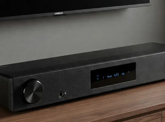 ภาพเปรียบเทียบการติดตั้งระบบเสียง Soundbar ที่ดูเรียบง่ายใต้ทีวี กับชุดโฮมเธียเตอร์ AVR พร้อมลำโพงหลายตัวรอบห้อง